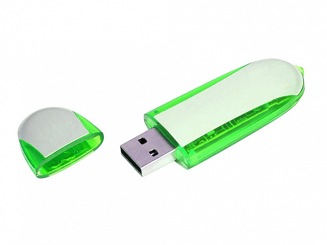 USB 2.0- флешка промо на 16 Гб овальной формы с логотипом в Новосибирске заказать по выгодной цене в кибермаркете AvroraStore