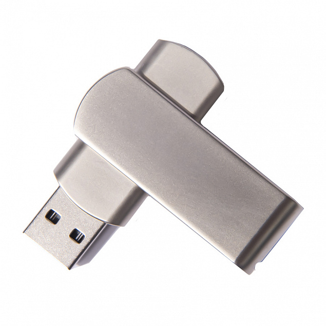 USB flash-карта SWING METAL (32Гб), серебристая, 5,3х1,7х0,9 см, металл с логотипом в Новосибирске заказать по выгодной цене в кибермаркете AvroraStore