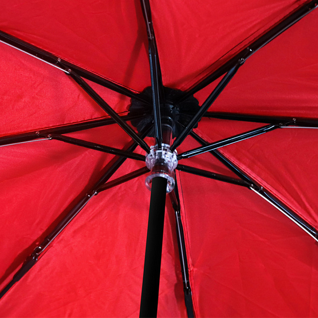 Зонт Glamour - Красный PP с логотипом в Новосибирске заказать по выгодной цене в кибермаркете AvroraStore