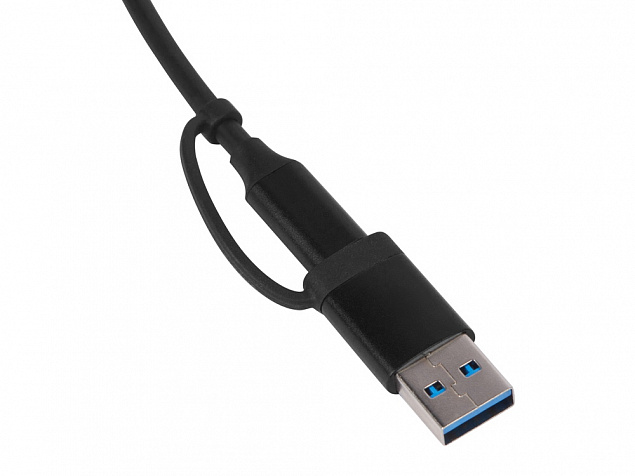 USB-хаб «Link» с коннектором 2-в-1 USB-C и USB-A, 2.0/3.0 с логотипом в Новосибирске заказать по выгодной цене в кибермаркете AvroraStore