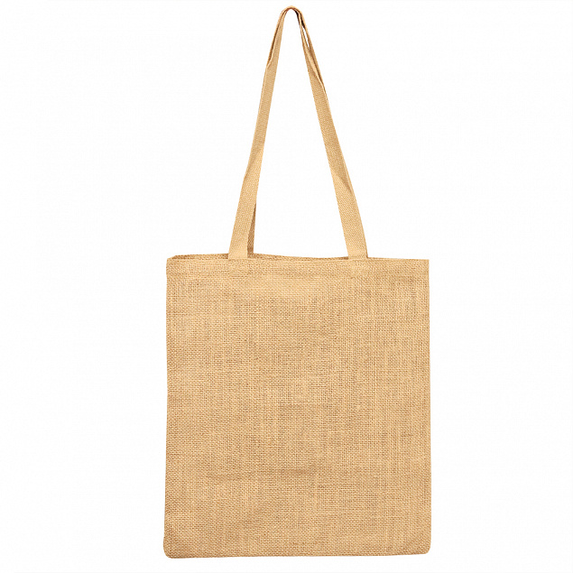 Cумка хозяйственная  Bagsy Jute 270 г/м2, бежевая с логотипом в Новосибирске заказать по выгодной цене в кибермаркете AvroraStore