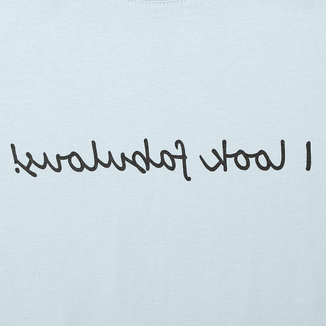 Футболка женская I Look Fabulous, голубая с логотипом в Новосибирске заказать по выгодной цене в кибермаркете AvroraStore