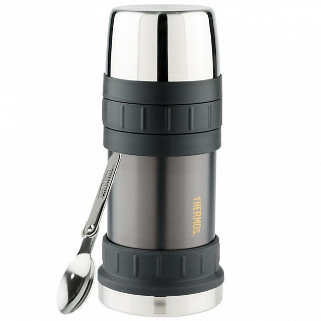 Термос для еды Thermos Work 2345GM, графитовый с логотипом в Новосибирске заказать по выгодной цене в кибермаркете AvroraStore